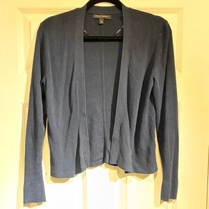 Banana Republic Navy Blue Open Front Long Sleeve Cardigan - Size: M